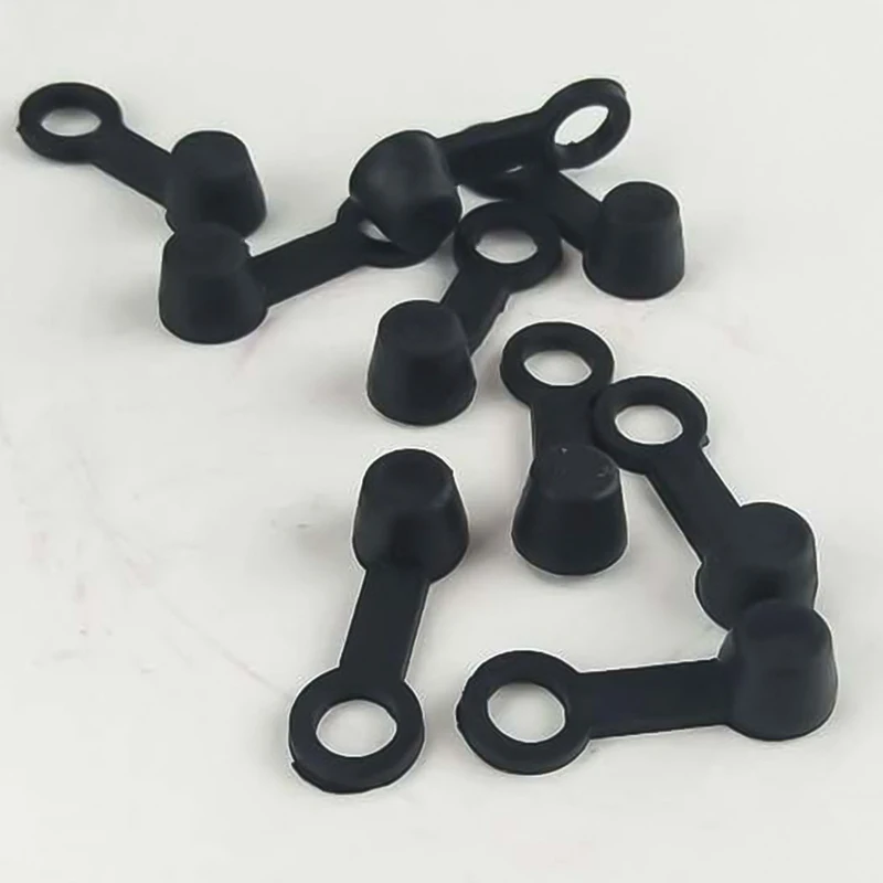 

4PCS Black Motorcycle Rubber Brake Bleed Nipple Grease Screw Cap Dust Cover fit for 8mm Motorbike Dirt Bike ATV Quads