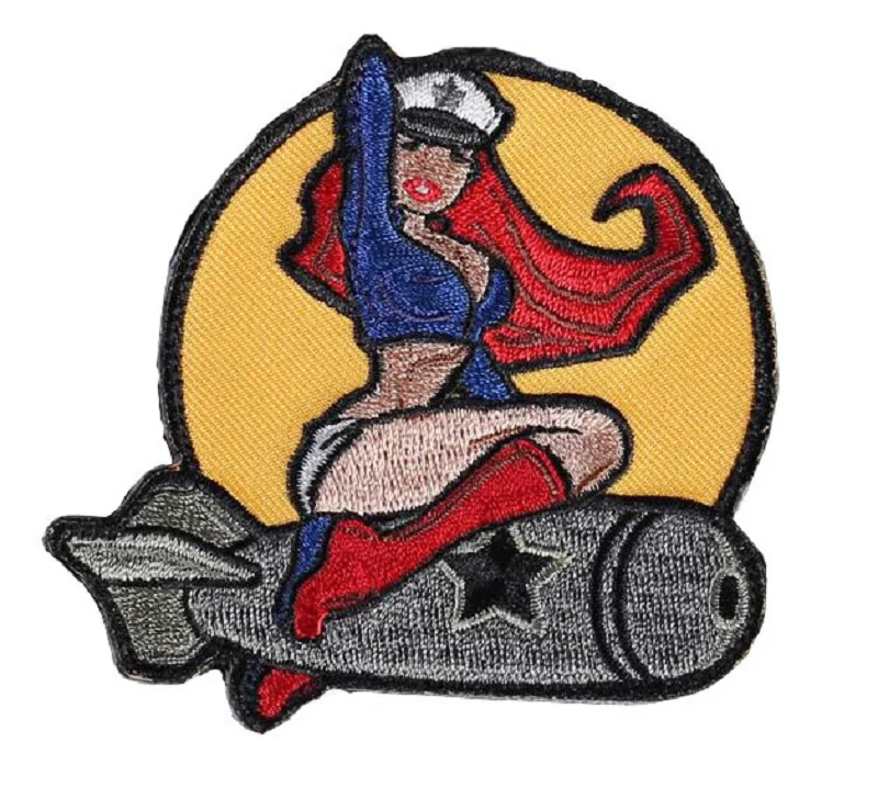 Wwii Us Army Isaf B52 Air Pinup Girl Usa  Full Color Brand Patch Bomber Pinup Girl Tactical Combat Hook Badge Patch