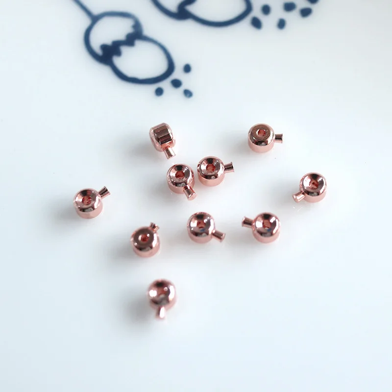 High Quality Gold Platinum Rose Gold Crimp End Beads Stopper Jewelry Making Craft Findings DIY For Women