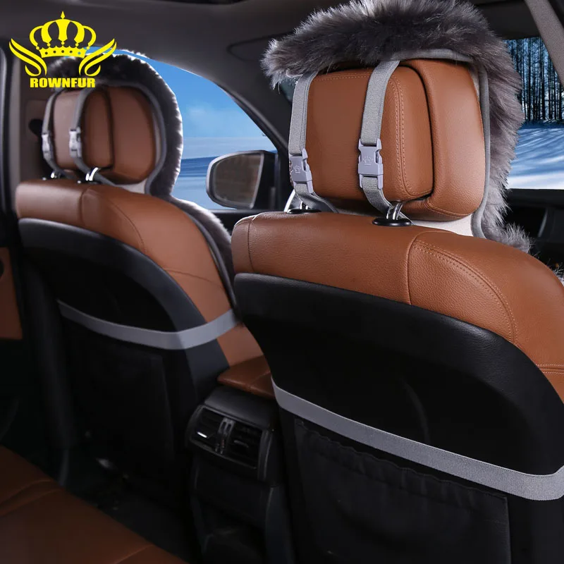 AUTOROWN Artificial Sheepskin High Quality Long Fur Car Seat Cover Front Seat Universal Size Basic Function 2018 New Fashion