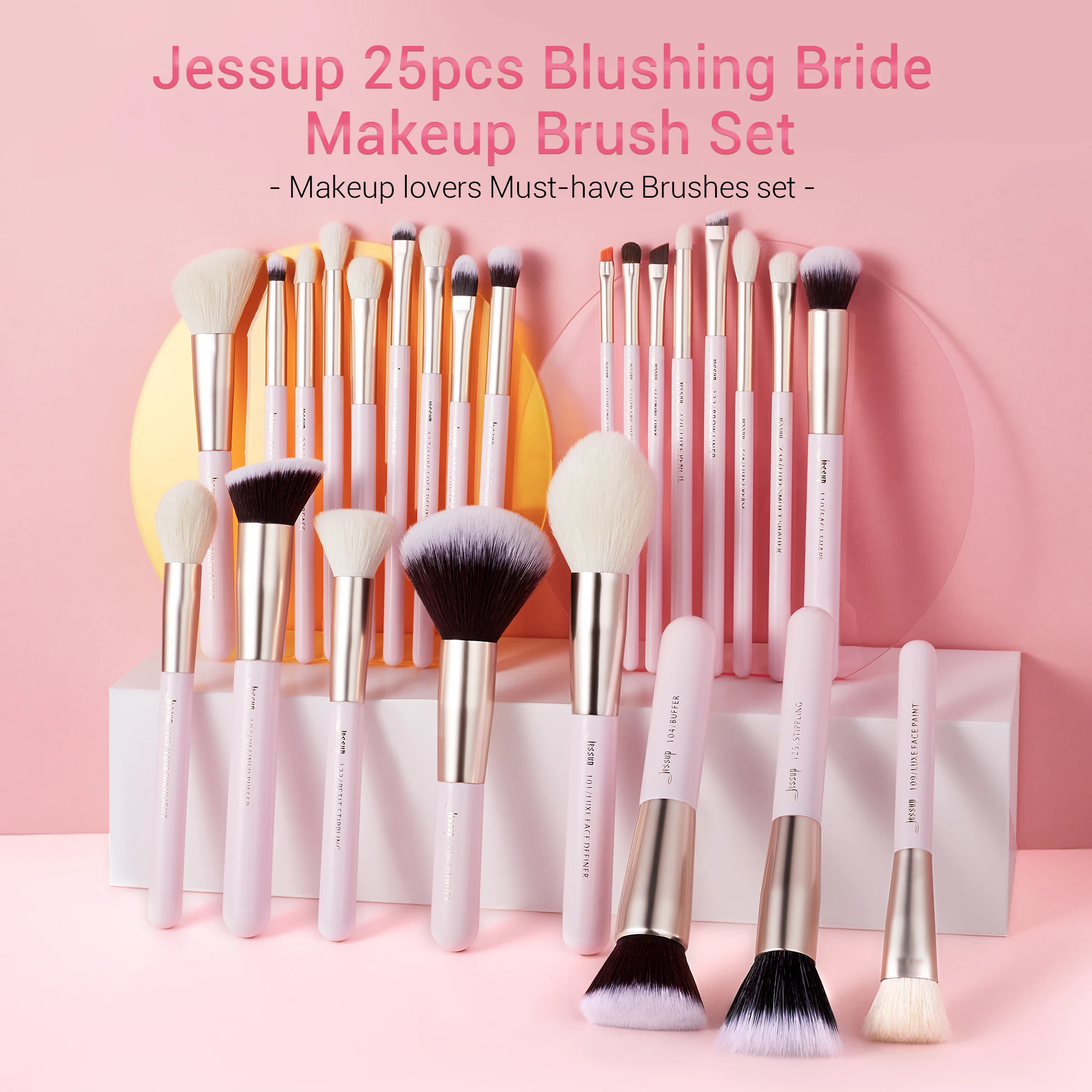 Jessup Professional Makeup Brushes Set 25pcs Powder Foundation Eyeshadow Concealer Blusher Brush Makeup Cosmetic Kits T290