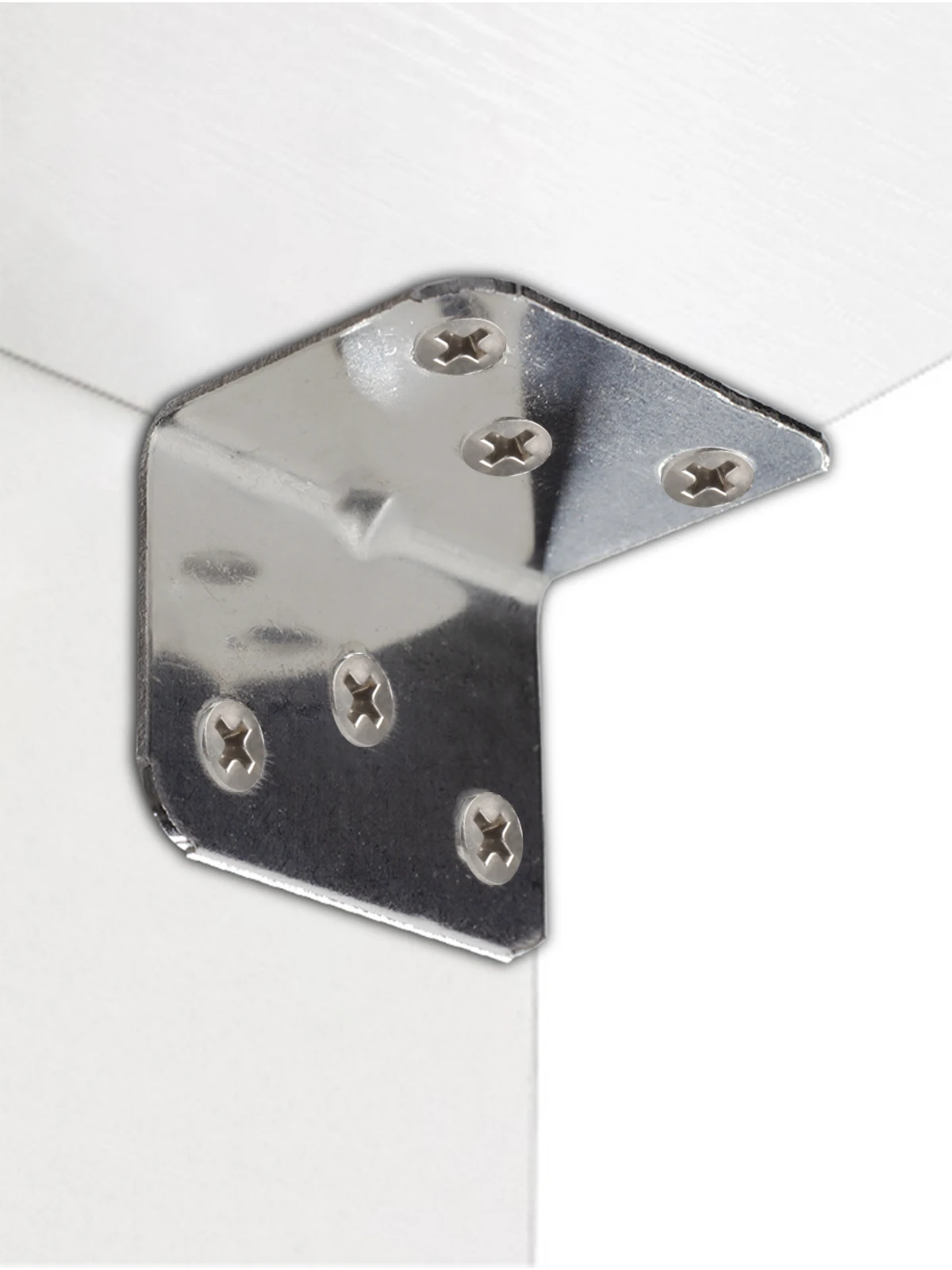 L shape size 36x28x28 1mm thick Nickel Plating Iron Material Corner Bracket with Rib