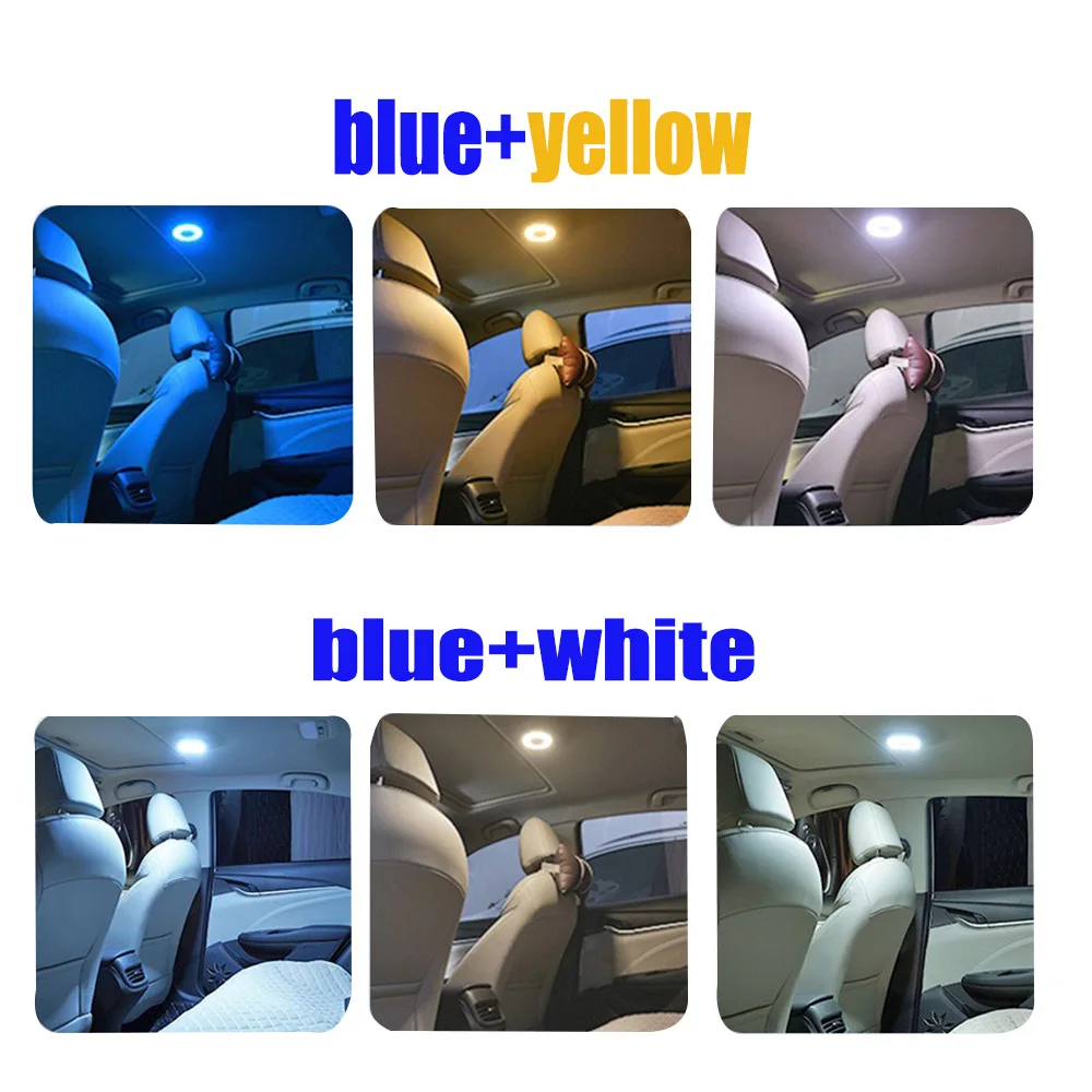 

Car Led Canopy Lights Reading Light Mood Lamp Wireless Move Magnetic Attraction No Punching For Trunk Roof Interioror Charge