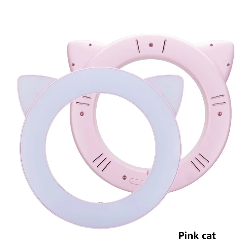 ใหม่น่ารักLEDแหวนไฟแฟลชขาตั้งกล้องMount HolderสำหรับVlogสดสตรีมมิ่งวิดีโอบล็อกเกอร์