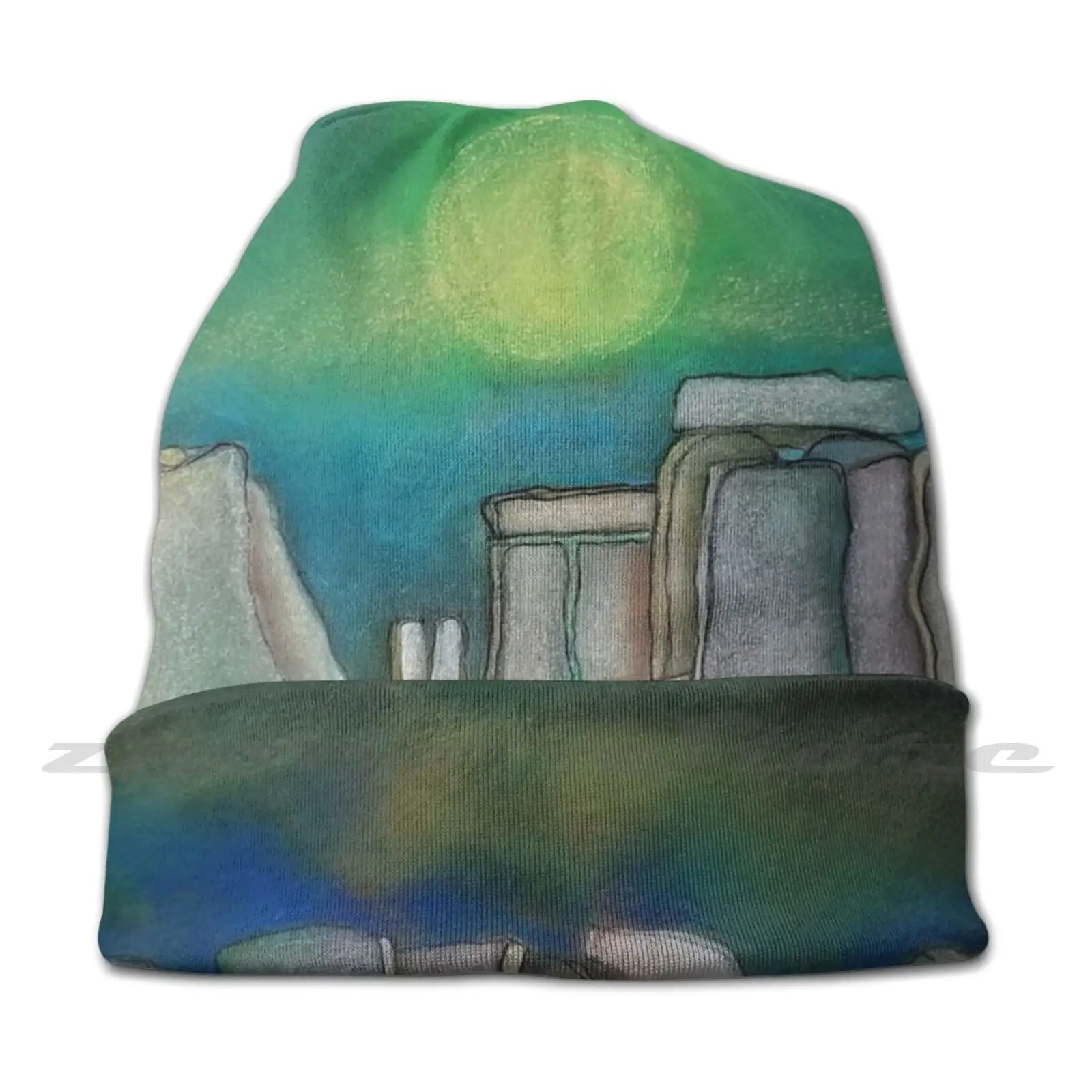 Stonehenge Personalized Pattern Knit Hats Plus Size Elastic Soft Cap