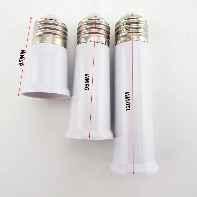 65mm 95mm 120mm Bulb Adapter E27 to E27 Extender LED Lamp Light Base Socket Extension Converter Connector CFL Light Bulb Adapter