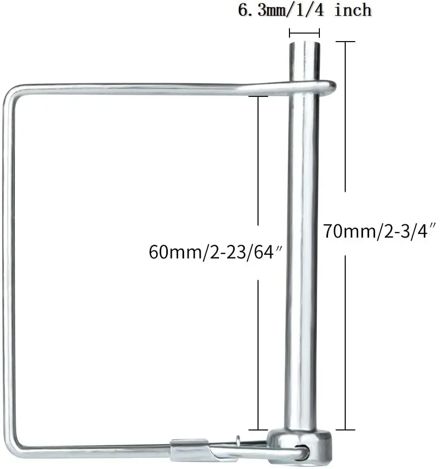 1/4 "Heavy Duty di Sicurezza Accoppiatore di Bloccaggio Dell'albero Spille Intoppo Pto Spille Blocco Filo Rimorchio Accoppiatore Spille, per Rimorchi Prato Giardino Fattoria Carri