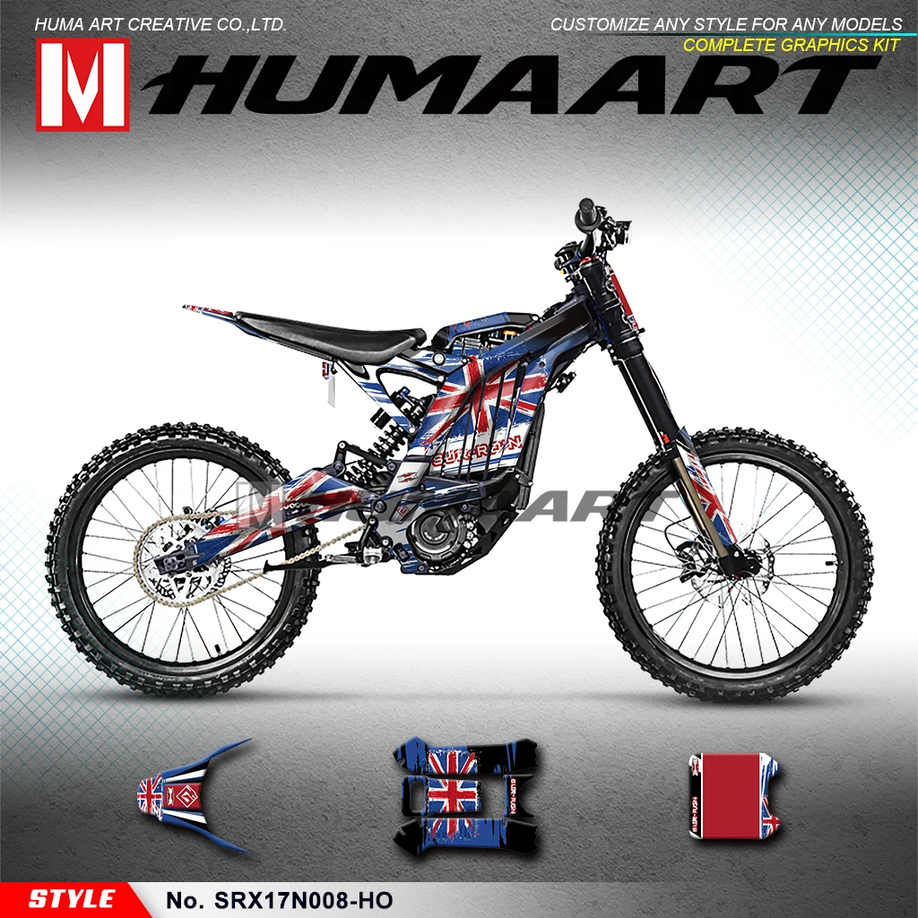 

HUMAART Off-road Graphics Custom Vinyl Sticker Kit Decals Wrap for Sur-Ron Light Bee X Segway X160 X260 Union Jack Style