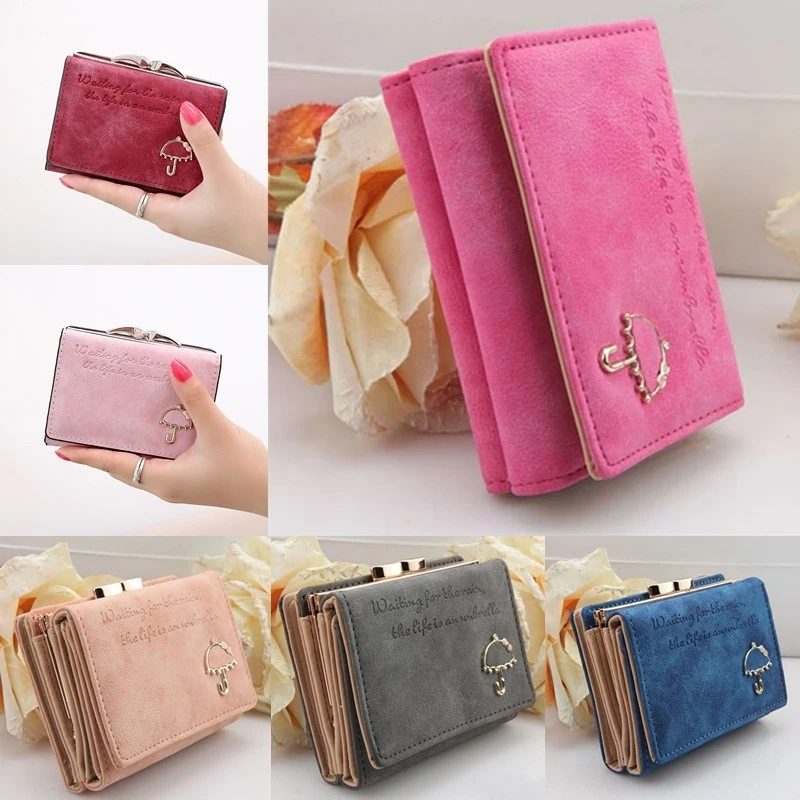 

Women Wallet 2020 Fashion Portefeuille Femme Button Clutch Purse Short Wallet Card Holder Purse Women Clutch Dropshipping