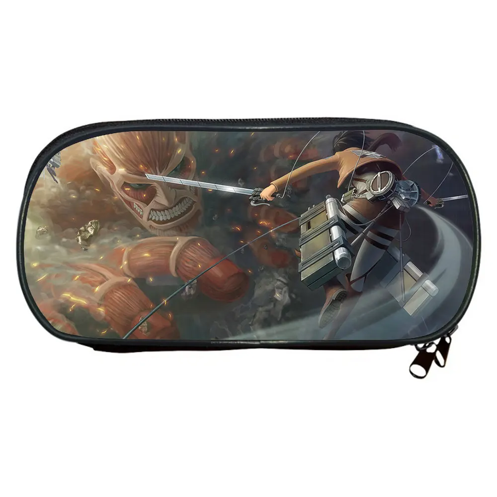 

Students Attack on Titan Pencil Case Kids Anime Pencil Box Multifunction Pen Bag Pencil Holder School Supplies Girls Makeup Bag