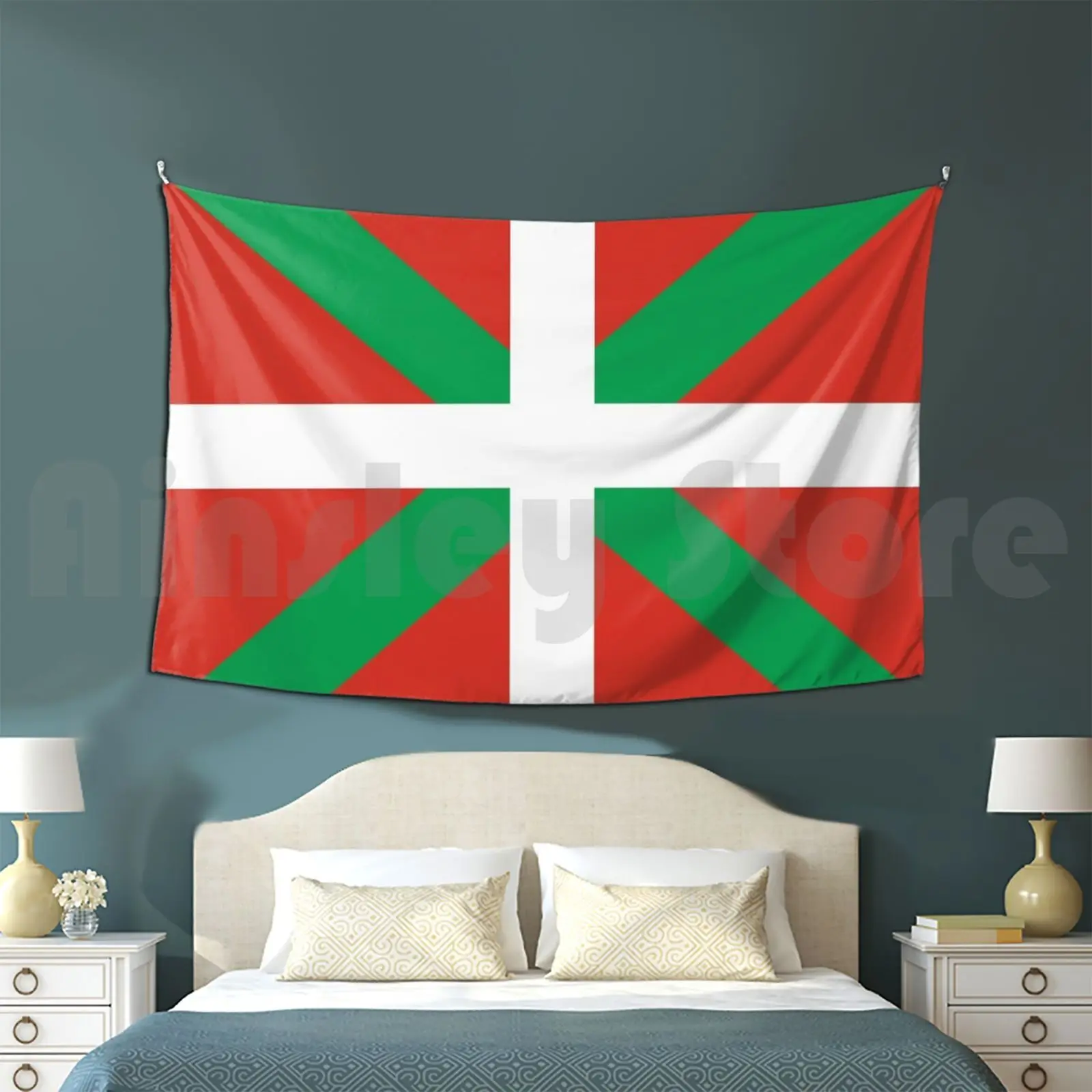 Baskische Flagge Customized Tapestry Basque Euskal Herriao Euskadi Alava Biscay Guipuzcoa Araba Bizkaia