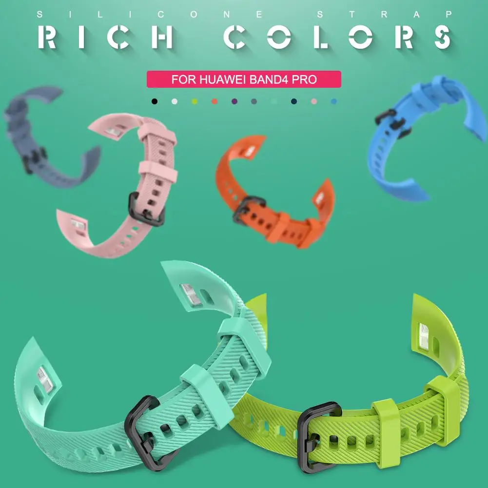 ซิลิโคนสำหรับนาฬิกา Huawei Band 4 Pro สายรัดข้อมือสายรัดข้อมือ