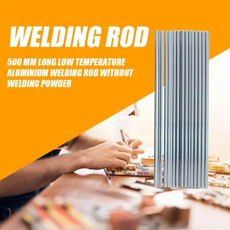 JUSTINLAU 330mm Aluminum Welding Electrodes Flux Cored Low Temperature Brazing Wire Air Condition Aluminum Repairing