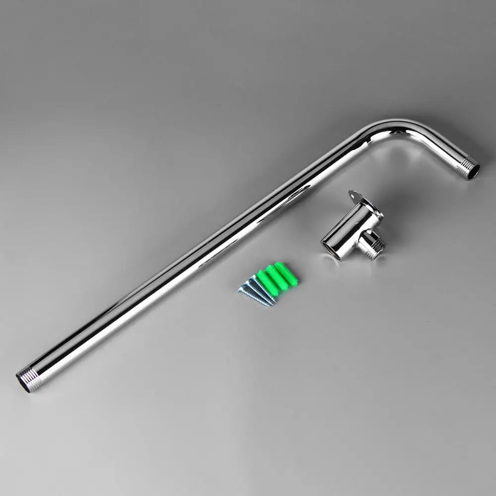 Messing Chroom Gemonteerd Douchekop Rvs Extension Arm Bottom Entry Slang