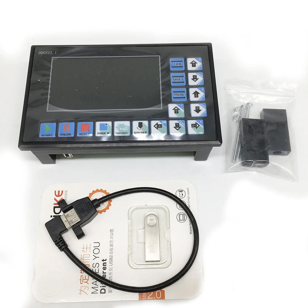 4 Axis Offline CNC Motion Controller Interface G Code 500KHz USB MACH3 System for Stepper Motor Servo Router 4.3