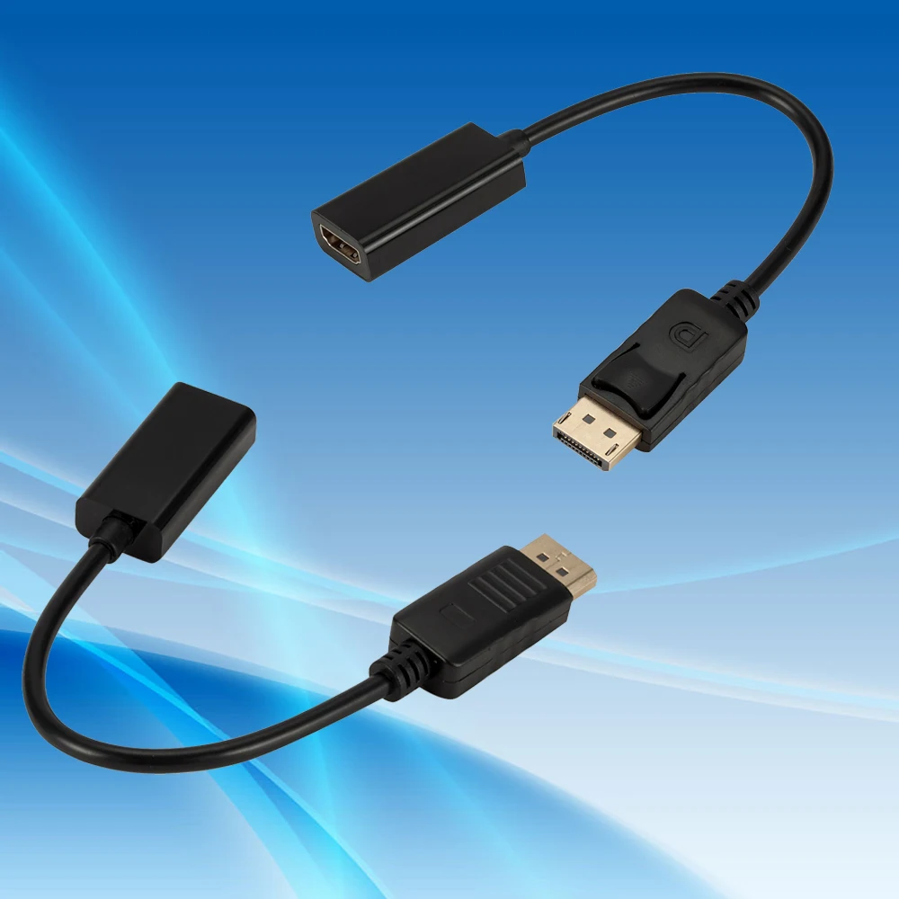 GRWIBEOU DP HDMI kablosu adaptörü erkek kadın dizüstü PC için ekran Port desteği 4k 1080P HDMI kablo adaptörü dönüştürücü HDTV