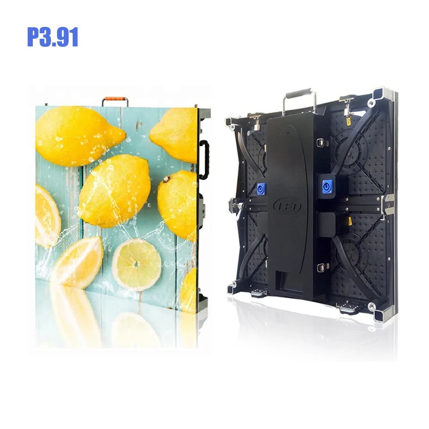 P3.91mm 128*128dots 500x500mm SMD2121 Indoor Die Cast Aluminum Cabinet RGB LED Display For Advertising Video Wall Led Screen