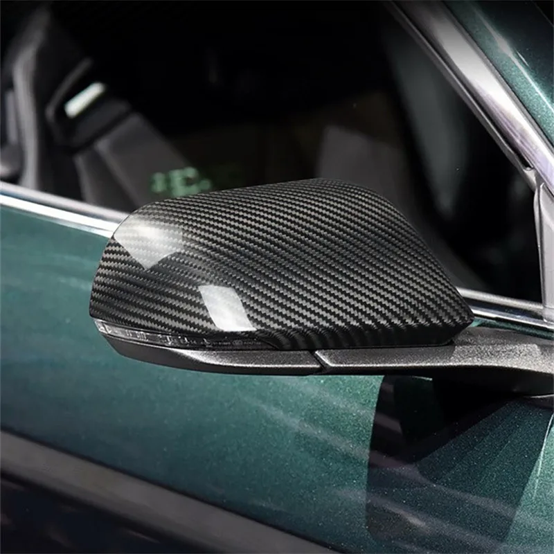 North American Version For Ford Mustang 2015 - 2020 Side Wing Mirror Cover Caps Carbon Fiber Rearview Mirror Case Cover