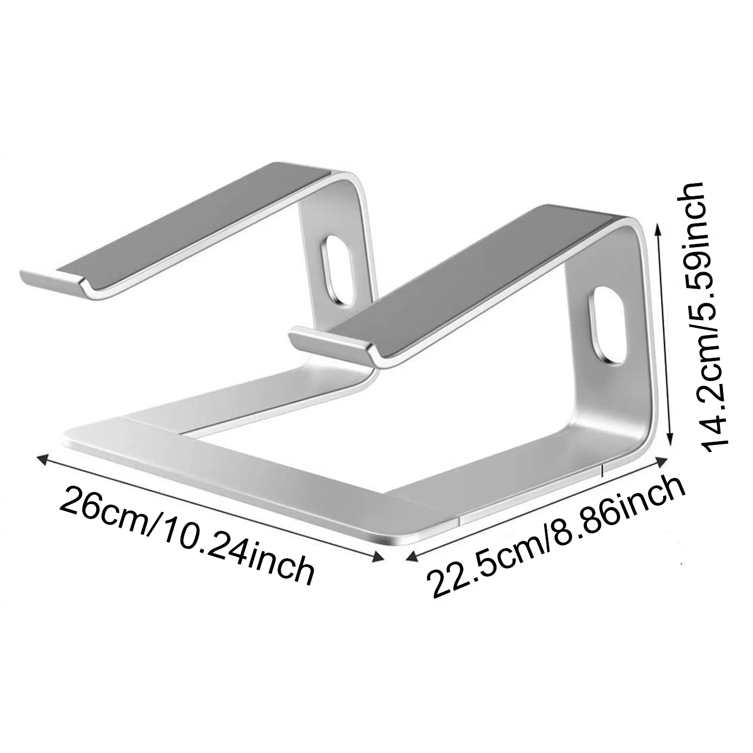 Портативная подставка для ноутбука Besegad, подставка для ноутбука из алюминиевого сплава, подставка для ноутбука, держатель для ноутбука с ох...