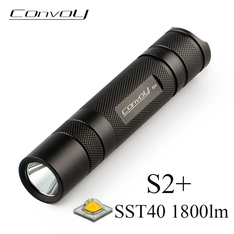 Convoy S2 Plus Luminus SST40 Led Flashlight 18650 Fash Light 1800lm Tactical Linterna Portable Lamp Camping Mini Lanterna 