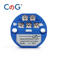 PT100 Type to 4-20mA -50-50 0-50 0-100 200 300 Degree RTD Input 4-20mA Output DC24V Thermal Resistance Temperature Transmitter