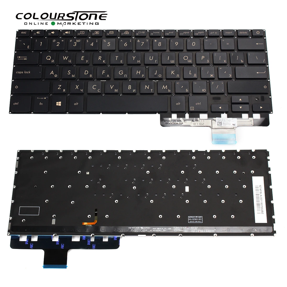 Clavier d'ordinateur portable pour US UX450FDX 284MM (RU) clavier d'ordinateur portable 2021