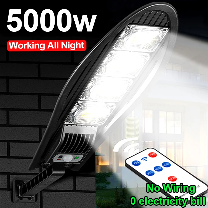 100000LM Powerful Solar Light Outdoor IP65 Waterproof 5000W Street Lights Motion Sensor Solar Home Garden Induction Wall Lantern