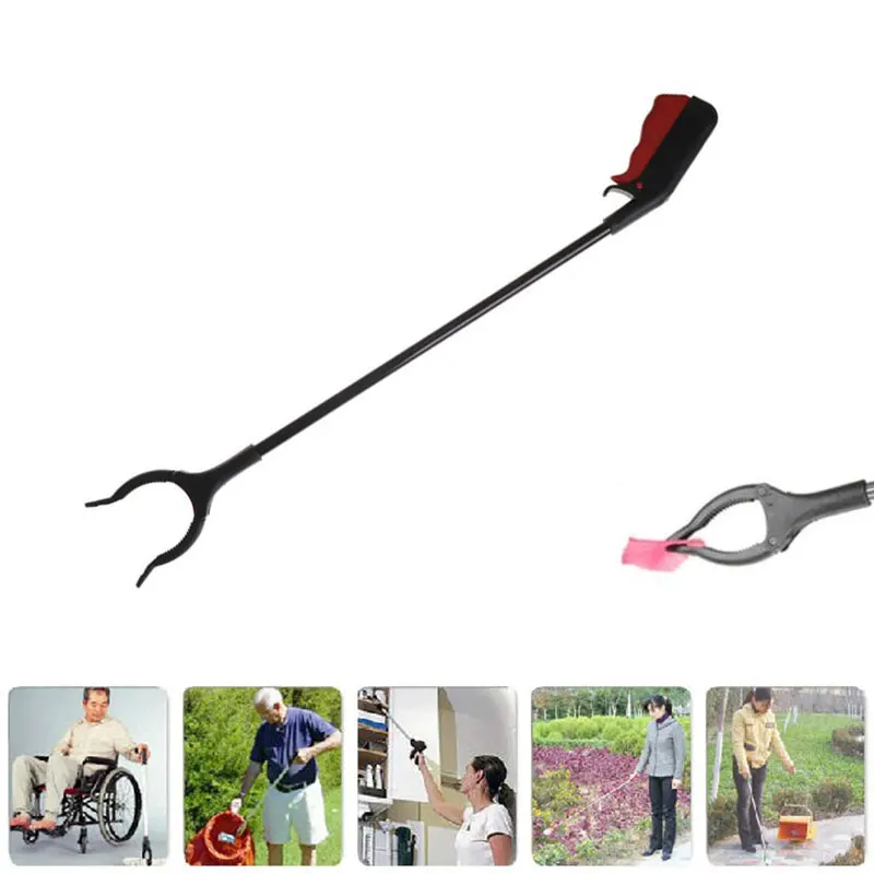 Claw Yard Reach Hand Stick Ground Garbage Trash Arm Grip Long Arm Helping Hand Useful Long Pick Up Reach Grabber Tool Cigarette