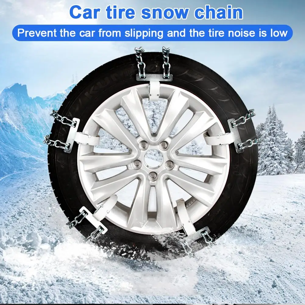 1/4/6pcs Car Snow Chain Anti-skid Wear-resistant Bold Manganese Steel Ice-breaking Nails For Winter Snow Muddy Road