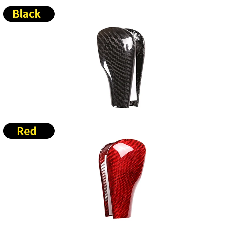 Real Carbon Fiber Accessories Car Styling Shift Handle Rear Cover Decoration For BMW E46 5 Series E60 X3 E83 6 Series E63 X5 E53