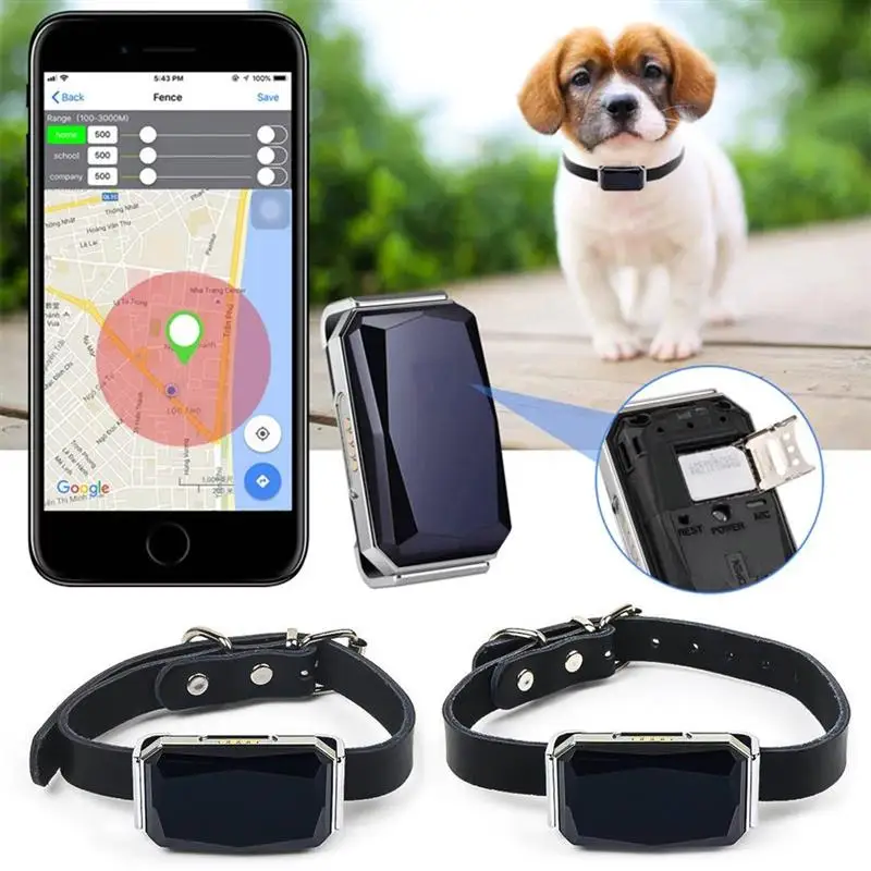 D2 GPS Smart Waterproof Pet Locator Universal Waterproof GPS Location Collar For Cats And Dogs  Positioning Tracker Locating