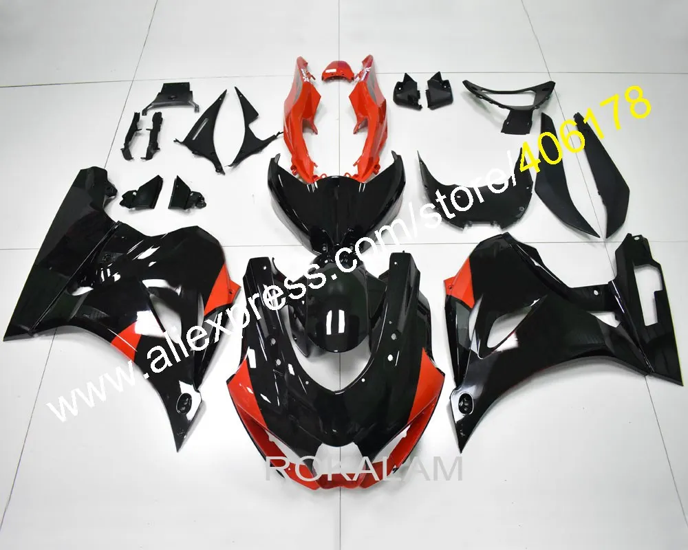 For Suzuki GSX-R1000 17 18 19 GSXR1000 GSXR 1000 K17 2017 2018 2019 Red Black Sportbike Fairing Kit (Injection Molding)