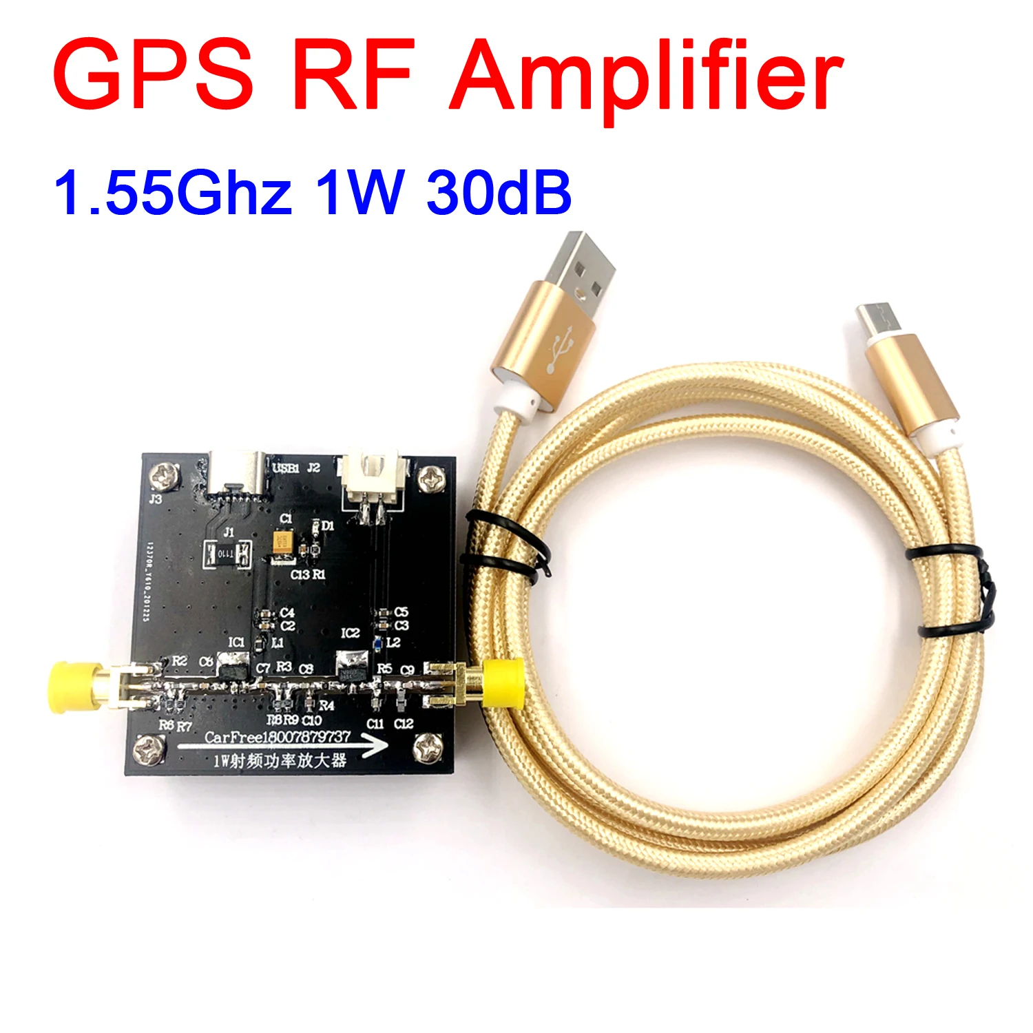 1.55G Hz 1555M Hz 1W 30dB RF Amplifier Power Amplifier untuk GPS Transmitter