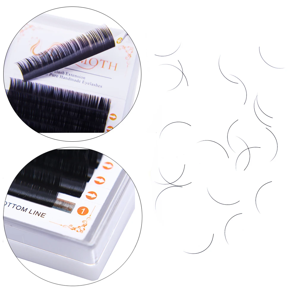 DOSMOTH 10 caixas 16 linhas 7-16mm vison cílios extensões supples Falso falso cílios extensão cílios individuais cosméticos