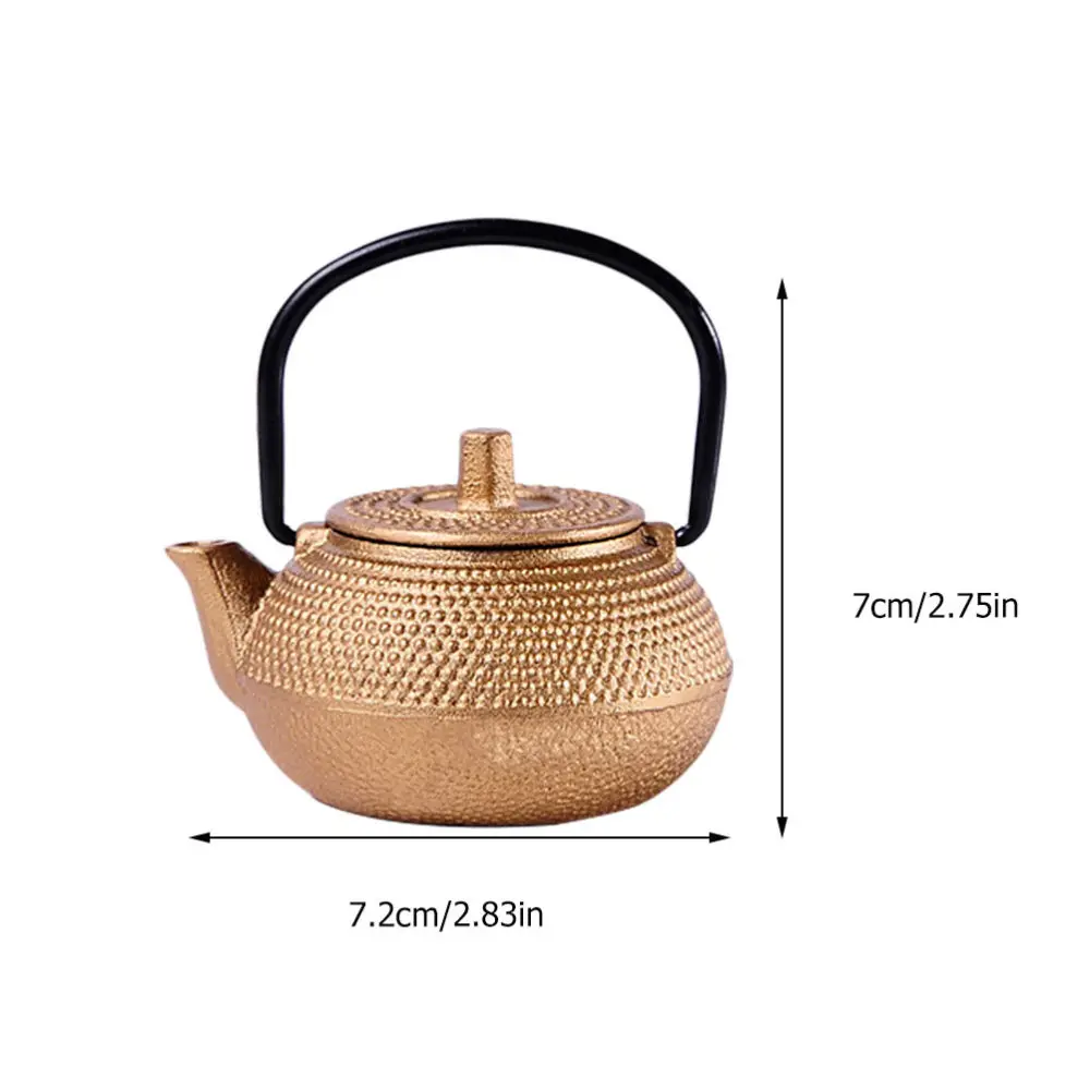 Adornment Adornment Iron Cast Pot Japanese Mini Infuser Water Pots Loose Stove Metal Stovetop Adornments Chinese