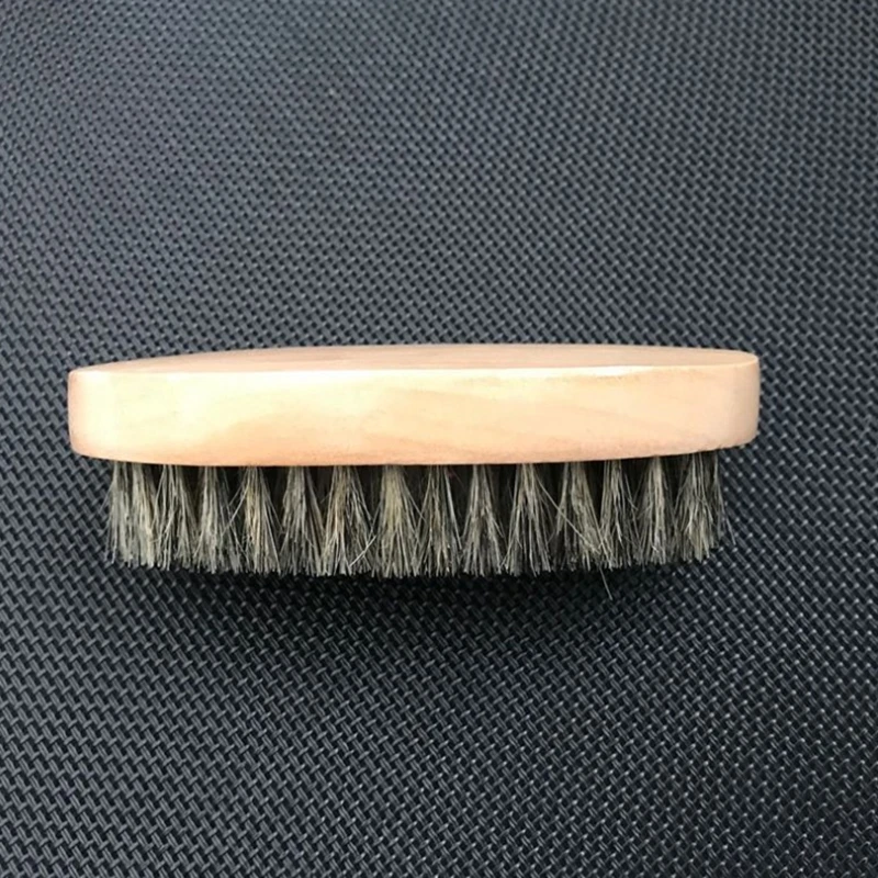 100pcs 11.5x5.5x3cm Wood Bristles Beard Brush Mustache Comb can customize logo Men wooden brushes