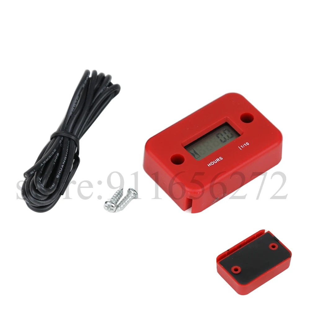 Waterproof Digital Hour Meter LCD Display Portable Engine Gauge Hour Meter For Motorcycle/Boat Engines Counter Hour Meter