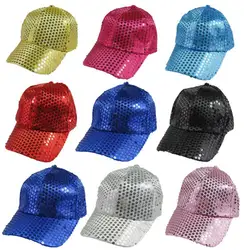 Gorras de béisbol con lentejuelas para hombre y mujer, Sombreros con purpurina, Snapback, ajustables, para fiesta al aire libre, gran oferta