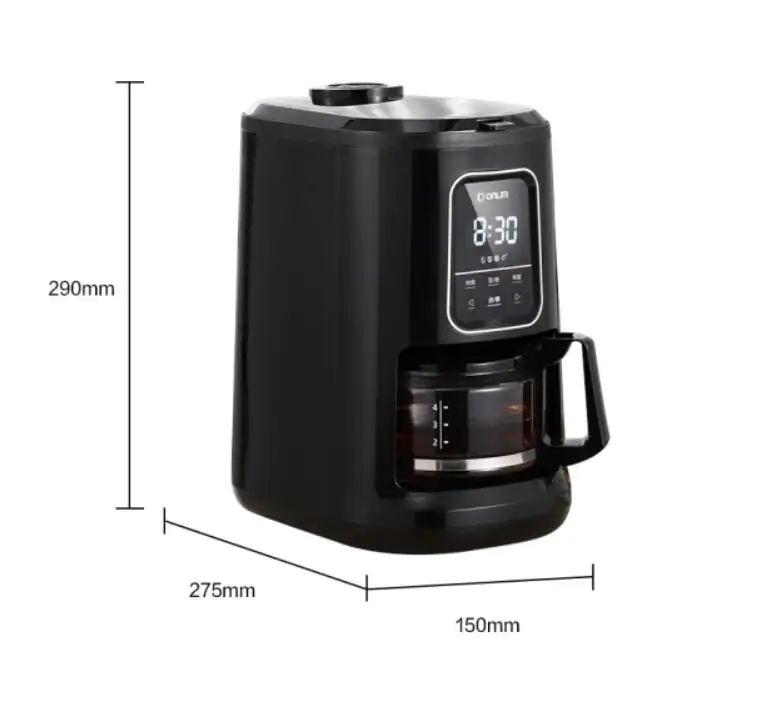 Donlim DL-KF1061 household Americano cafe machine pink diy drip coffee maker COOKER HOME TEA POT 0.7L auto grinder coffee bean