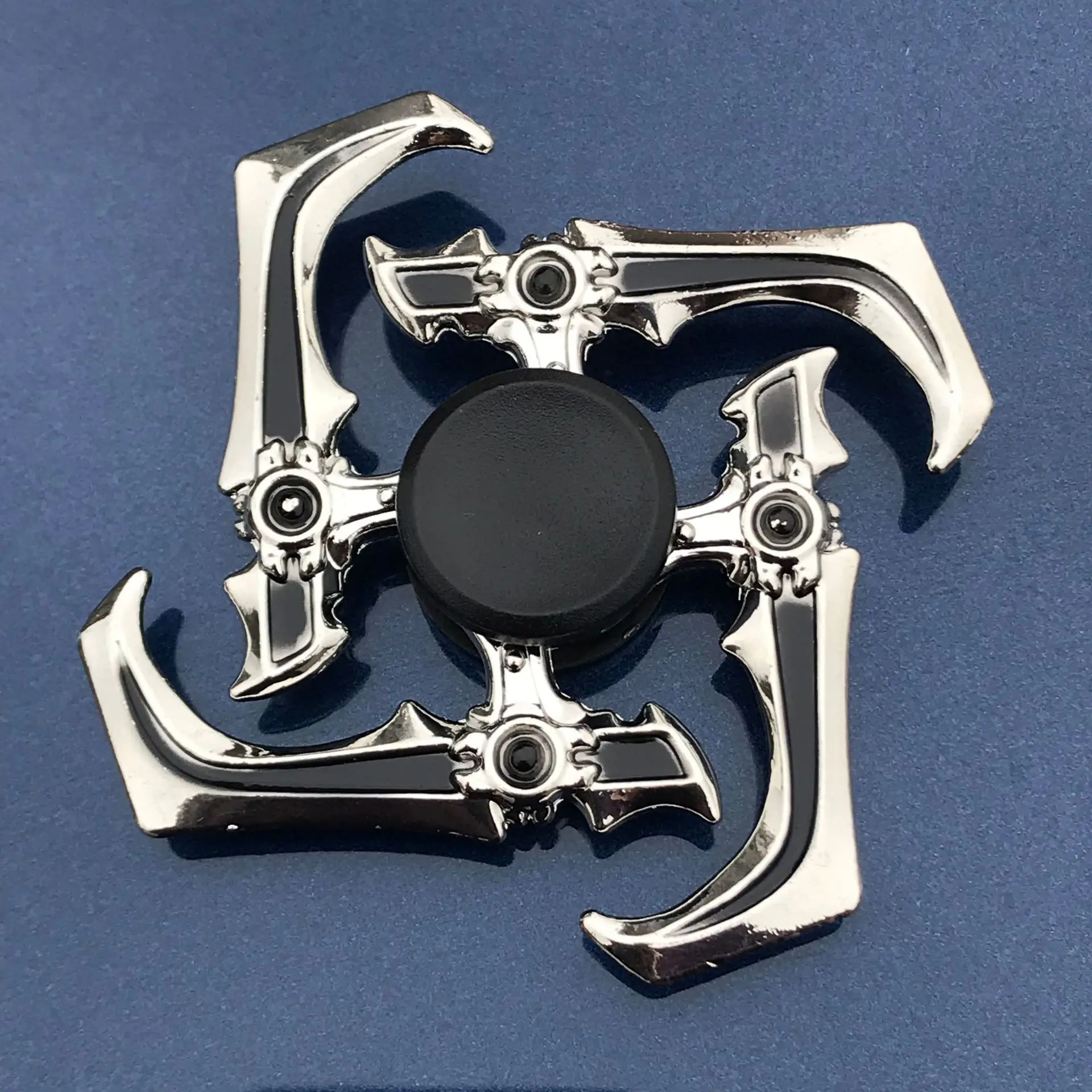 Zinc Alloy Fidget Spinner Metal Fidget Hand Finger Focus Toy Smooth Electroplate Rainbow Hybrid Bearing Toys Relieves Stress