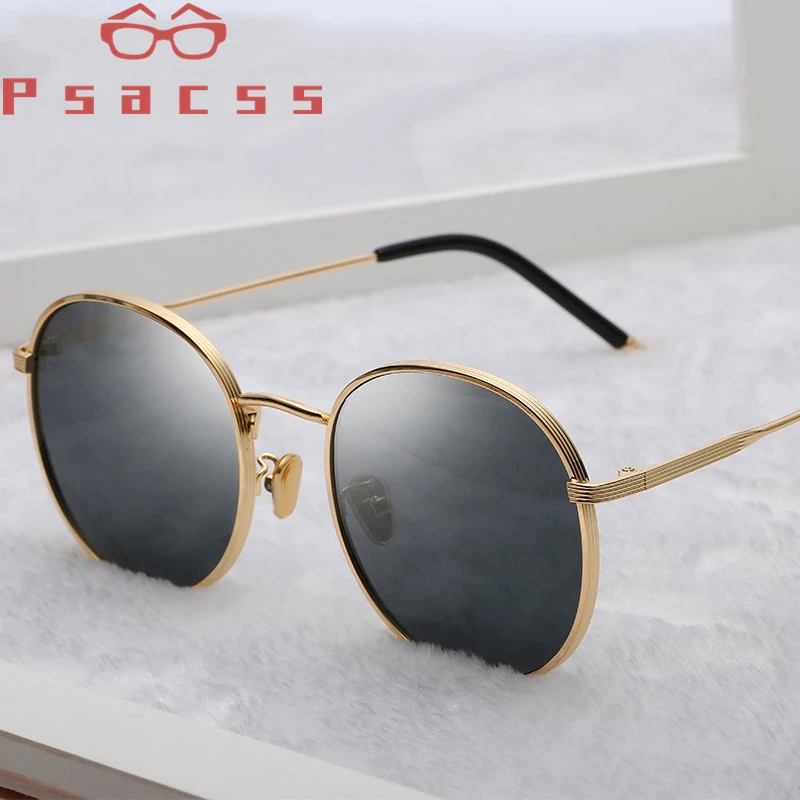 

Psacss NEW Round Polarized Sunglasses Women Men Alloy Frame Fashion Brand Designer Sun Glasses For Driving Fishing Shades UV400