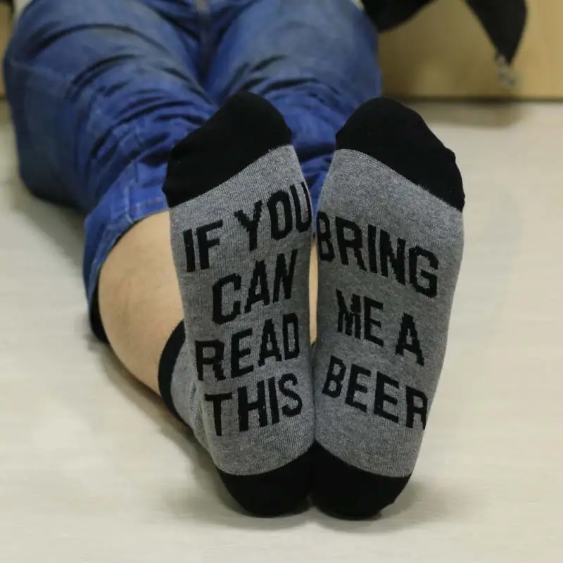 Funny If You Can Read This Bring Me Beer Coffee Women Men Cotton Ankle Socks Cotton Casual Unisex Lovers Socks