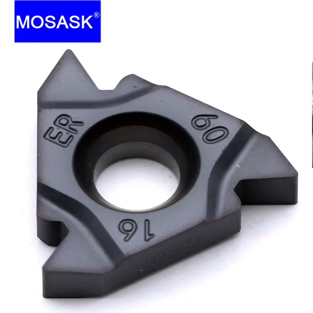 Imagem -02 - Mosask 10 Pcs 16er 22er Zp10 Métrica de Processamento de Rosca Externa de Carboneto de Tungstênio Threading Inserções