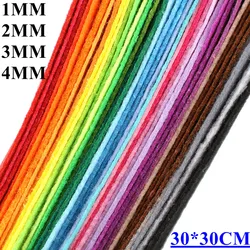 1pc 1/2/3/4MM Thick Polyester Cloth Felts 30*30CM Handmade Fabric Craft Felts For Home Decoration Needlework Toy Sewing Supplies