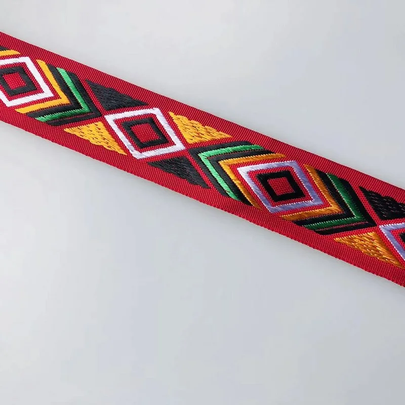 10yards/lots Woven Jacquard Ribbon Trims flowers geometric pattern for Guitar straps clothing accessory 3.7cm - 5cm LS-2706