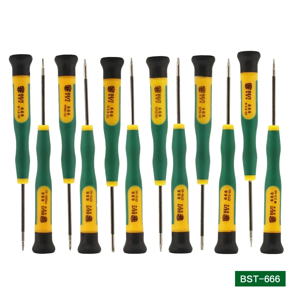 BST-666 Precision 12 in 1 Screwdriver Set Mobile Phone PC Tablet Disassemble Repair Kit Phillips Torx Screw Drivers