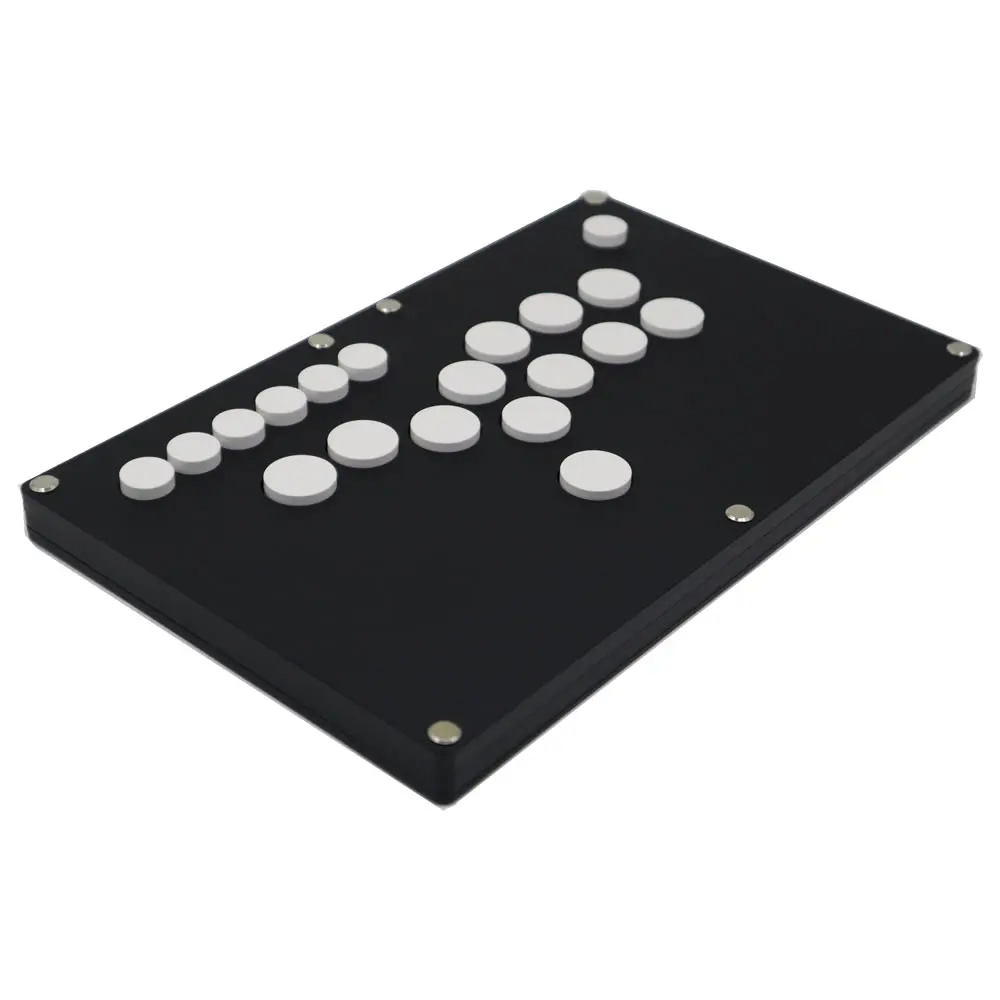 B1-PC-B Ultra-Thin All Buttons Hitbox Style Arcade Joystick Fight Stick Game Controller PC USB Hot-Swap Cherry Black Matte Panel