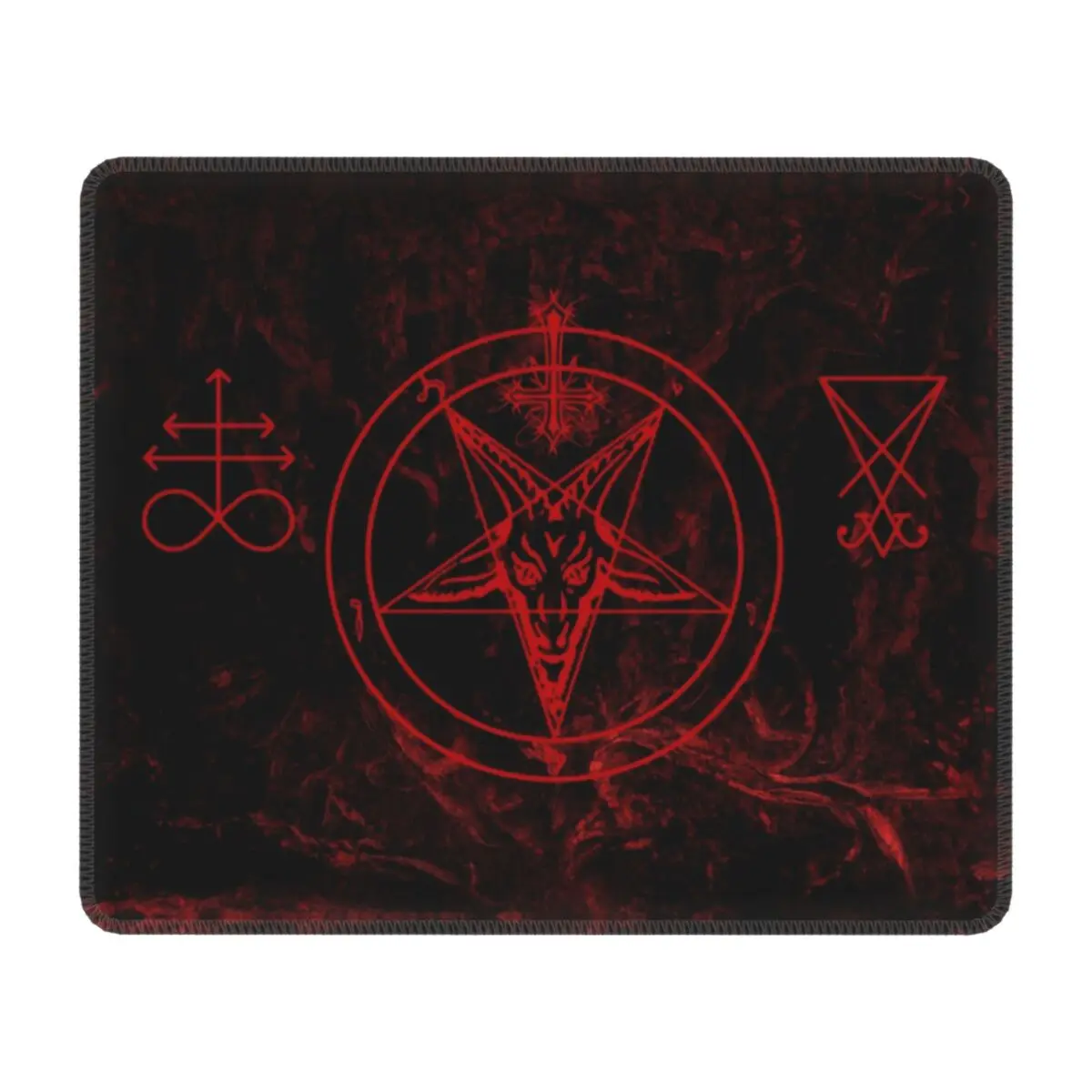 

Коврик для мыши Baphomet Leviathan Cross, квадратный Нескользящий Резиновый коврик для мыши для игрового ноутбука