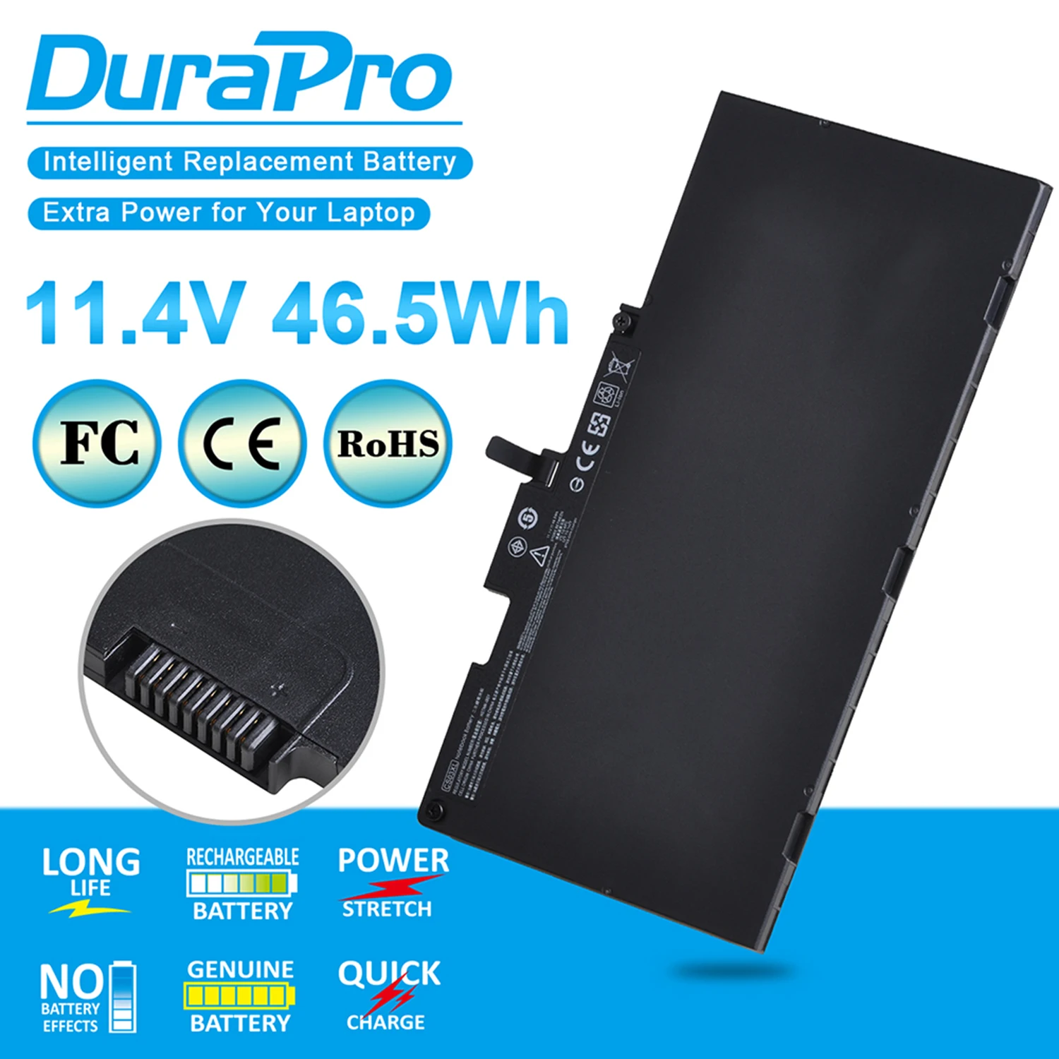 DuraPro 11.4V 46.5Wh CS03XL Laptop Battery Bateria for HP EliteBook 745 G3 840 G2 G3 850 G3 G4 ZBook 15U G3 G4 MT43 Series