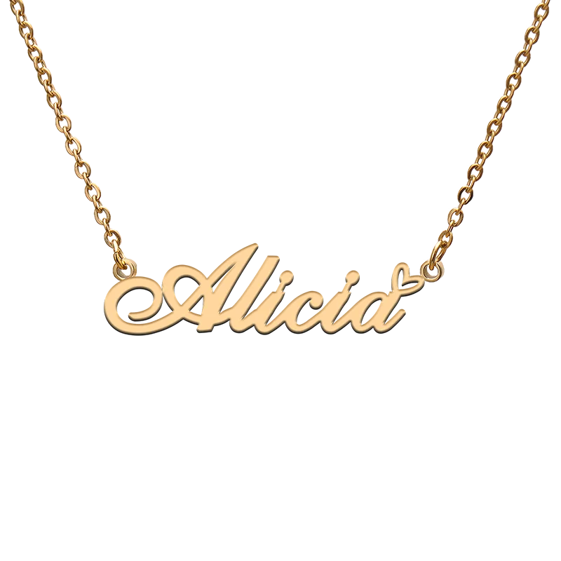 Custom Personalized Name Necklaces for Alicia Best Friends Birthday Christmas Mother Days Jewelry Gifts